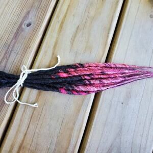 10 SE Black Pink Ombre Dreadlocks Hair Extensions